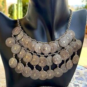 Vintage Ethnic “Coin” Bib Necklace